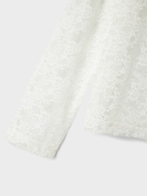 NAME IT Langærmet Blonde Bluse Nace Cloud Dancer